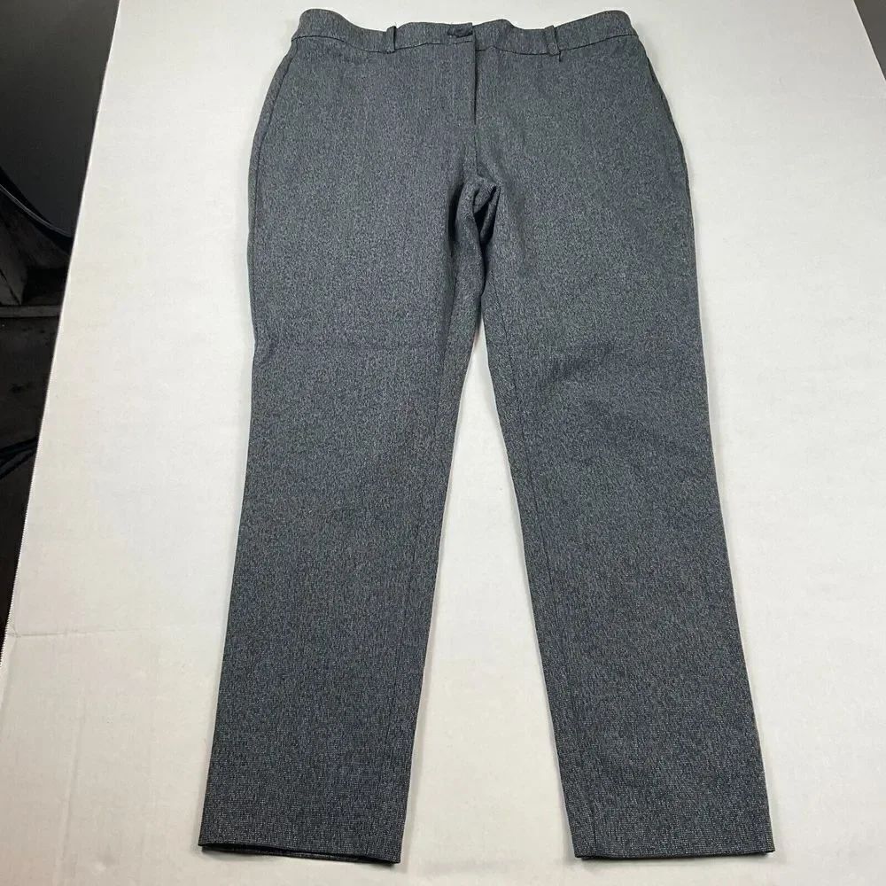 LOFT Cury Skinny Dress Pants Blue Stretch Mid Rise Work Zip Up Trousers Size 8